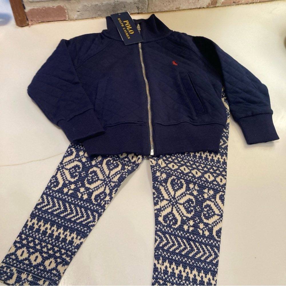 Polo Ralph Lauren - Baby 2-Pc. Full-Zip Quilted Jacket & Pants Set - Navy - 2T